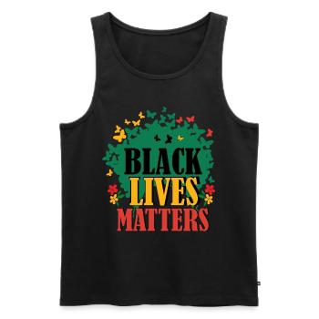 Black Lives Matter Melanin Black Pride National - Men's Premium Organic Tank Top - black - Front - AI Model Male 178 light (178cm)