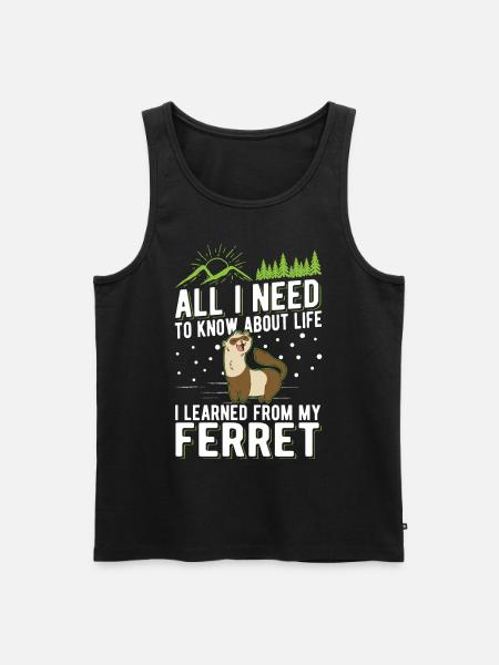 Frettchen Spruch Ferret - Männer Premium Bio Tank Top - Schwarz
