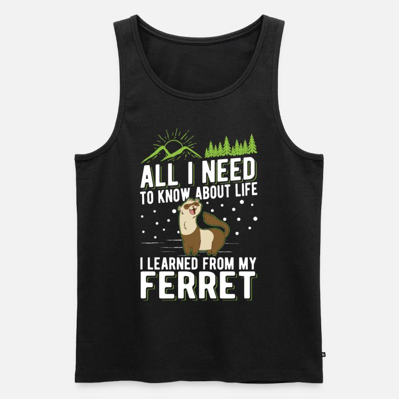 Frettchen Spruch Ferret - Männer Premium Bio Tank Top - Schwarz