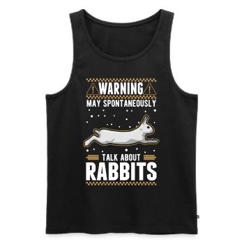 Rabbit Rabbit Rabbit - Men's Premium Organic Tank Top - black - Front - AI Model Male 178 light (178cm)