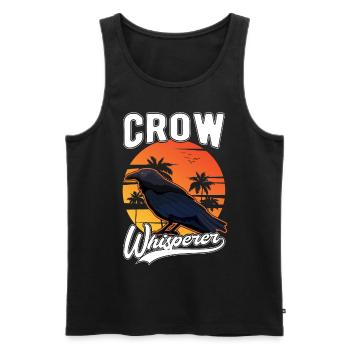 Crows Whisperer Raven Raven Crow Breeder - Men's Premium Organic Tank Top - black - Front - AI Model Male 178 light (178cm)