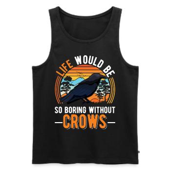 Crow Raven Raven Crow Keeping Crow Breeder - Men's Premium Organic Tank Top - black - Front - AI Model Male 178 light (178cm)