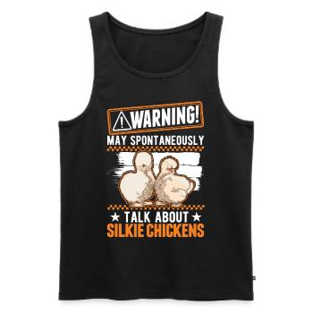 Warning Silkie Chicken Silkie Chicken - Men's Premium Organic Tank Top - black - Front - Michal (187cm)