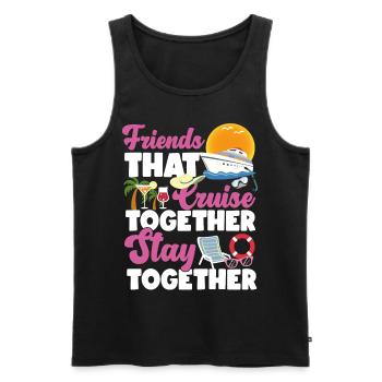 Cruise Ship Vacation Friends - Männer Premium Bio Tank Top - Schwarz - Vorne - AI Model Male 178 light (178cm)