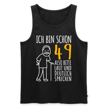 49 Geburtstag Mann Geschenk Lustig 49 Jahre - Männer Premium Bio Tank Top - Schwarz - Vorne - Michal (187cm)