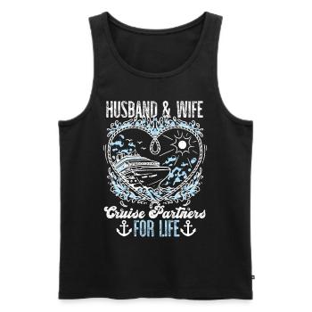 Cruise Ship Vacation Marriage - Männer Premium Bio Tank Top - Schwarz - Vorne - AI Model Male 178 light (178cm)