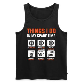 Car mechanic athletes car lovers - Men's Premium Organic Tank Top - black - Front - AI Model Male 178 light (178cm)