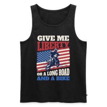Flagge Motocross Dirt Bike - Männer Premium Bio Tank Top - Schwarz - Vorne - Michal (187cm)