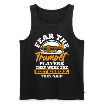 Trumpet Orchestra Jazz Musicians - Men's Premium Organic Tank Top - black - Front - AI Model Male 178 light (178cm)