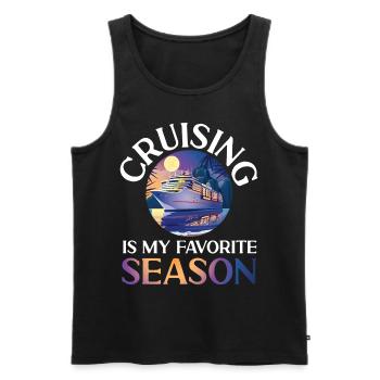 Cruise Ship Vacation Girl Cruising - Men's Premium Organic Tank Top - black - Front - Michal (187cm)