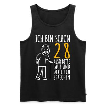 28 Geburtstag Mann Geschenk Lustig 28er 28 Jahre - Männer Premium Bio Tank Top - Schwarz - Vorne - Michal (187cm)