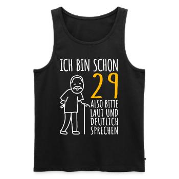 29 Geburtstag Mann Geschenk Lustig 29er 29 Jahre - Männer Premium Bio Tank Top - Schwarz - Vorne - Michal (187cm)