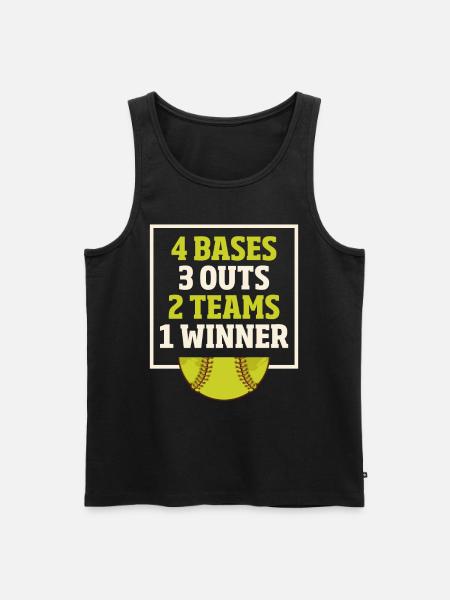Softball Players - Men's Premium Organic Tank Top - black