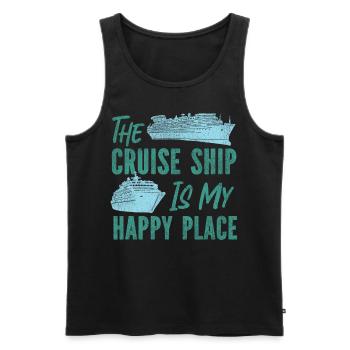 Croisière Vacances Vintage Le - Débardeur bio Premium Homme - noir - Devant - Michal (187cm)