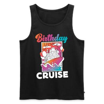 Cruise Ship Vacation Birthday - Männer Premium Bio Tank Top - Schwarz - Vorne - AI Model Male 178 light (178cm)