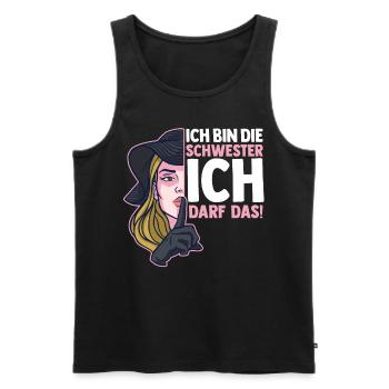 Geschwister Familie Schwestern Schwester - Männer Premium Bio Tank Top - Schwarz - Vorne - Michal (187cm)