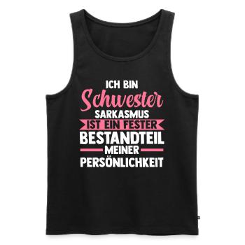 Geschwister Familie Schwestern Schwester - Männer Premium Bio Tank Top - Schwarz - Vorne - AI Model Male 178 light (178cm)