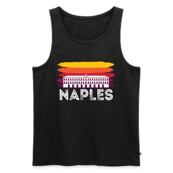 Maison Italienne Naples Rétro Italie Naples - Débardeur bio Premium Homme - noir - Devant - Michal (187cm)
