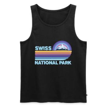 Schweizer Nationalpark Schnee Engadin Cam - Männer Premium Bio Tank Top - Schwarz - Vorne - AI Model Male 178 light (178cm)