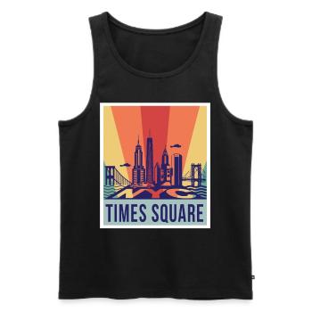 NYC Times Square New York Souvenir New York City T - Männer Premium Bio Tank Top - Schwarz - Vorne - AI Model Male 178 light (178cm)