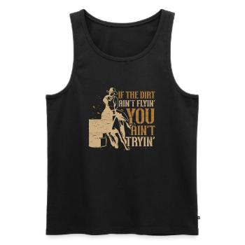 Barrel Racing Dirt Rodeo Equestrian Pferdefass - Männer Premium Bio Tank Top - Schwarz - Vorne - Michal (187cm)