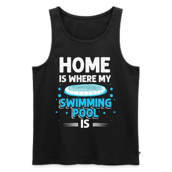 Schwimmer Sport Schwimmen - Männer Premium Bio Tank Top - Schwarz - Vorne - Michal (187cm)
