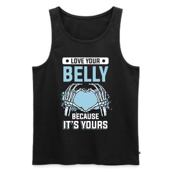 Goth Skulls Halloween - Männer Premium Bio Tank Top - Schwarz - Vorne - Michal (187cm)