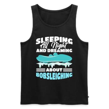 Bob Sledge - Men's Premium Organic Tank Top - black - Front - AI Model Male 178 light (178cm)
