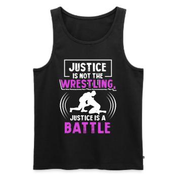 Wrestling Wrestling Wrestle Fighters - Men's Premium Organic Tank Top - black - Front - Michal (187cm)