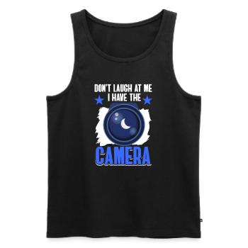 Kamera Astrofotografie Sterne Fotografin - Männer Premium Bio Tank Top - Schwarz - Vorne - Michal (187cm)