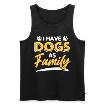 Propriétaires de chiens de famille - Débardeur bio Premium Homme - noir - Devant - AI Model Male 178 light (178cm)