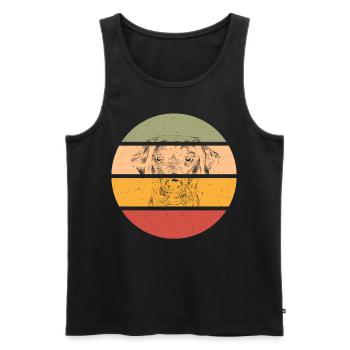 Retro clothing for Labrador Lab - Men's Premium Organic Tank Top - black - Front - Michal (187cm)