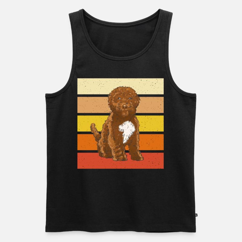 Retro Kleidung für Cockapoo - Männer Premium Bio Tank Top - Schwarz