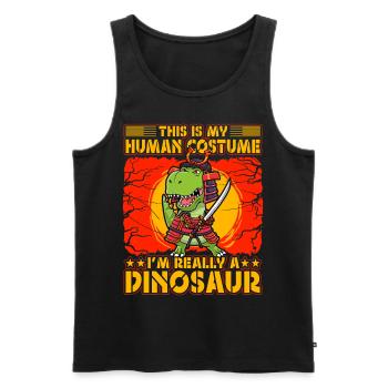 This is my Human Costume I'm really a Dinosaur - Men's Premium Organic Tank Top - black - Front - Michal (187cm)