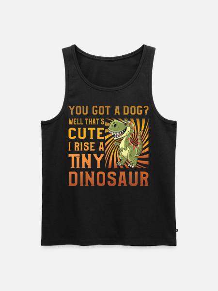 Dinosaurier Lustiger Spruch - Männer Premium Bio Tank Top - Schwarz