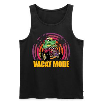 Dinosaur Vacay Fashion - Men's Premium Organic Tank Top - black - Front - AI Model Male 178 light (178cm)