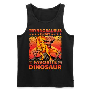 Trynnosaurus is my favorite Dinosaur - Men's Premium Organic Tank Top - black - Front - Michal (187cm)
