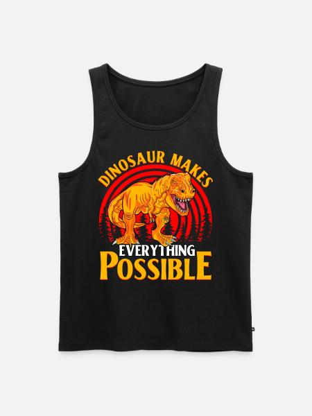 Dinosaur makes everything possible - Men's Premium Organic Tank Top - black