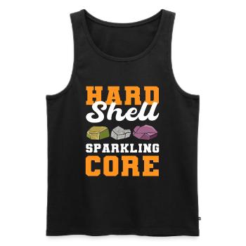 Hard Shell Sparkling Core Mineral Collecting - Männer Premium Bio Tank Top - Schwarz - Vorne - AI Model Male 178 light (178cm)