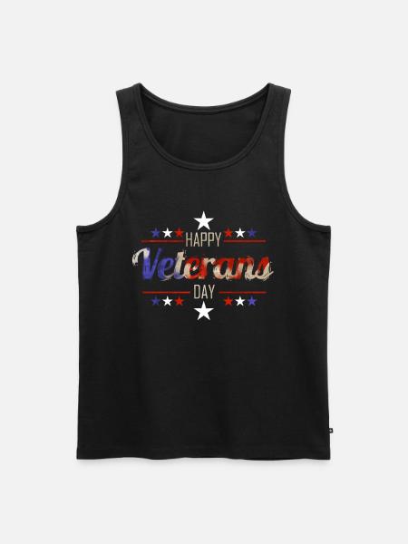 Happy Veterans Day - Men's Premium Organic Tank Top - black