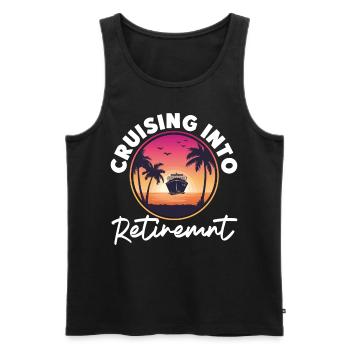 Cruise Ship Vacation Retired - Männer Premium Bio Tank Top - Schwarz - Vorne - AI Model Male 178 light (178cm)