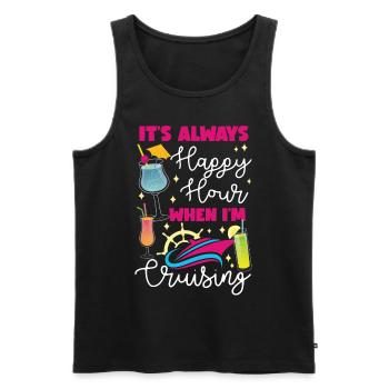 Cruise Ship Vacation Vintage It's - Männer Premium Bio Tank Top - Schwarz - Vorne - Michal (187cm)