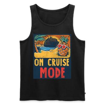 Cruise Ship Vacation Vintage On - Männer Premium Bio Tank Top - Schwarz - Vorne - Michal (187cm)