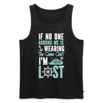 Cruise Ship Vacation Friends - Men's Premium Organic Tank Top - black - Front - Michal (187cm)