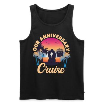 Bateau de croisière Vacances Mari Femme - Débardeur bio Premium Homme - noir - Devant - Michal (187cm)