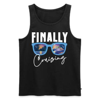 Cruise Ship Vacation Finally - Männer Premium Bio Tank Top - Schwarz - Vorne - AI Model Male 178 light (178cm)