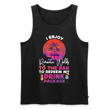Vacances en bateau de croisière que j’apprécie - Débardeur bio Premium Homme - noir - Devant - Michal (187cm)