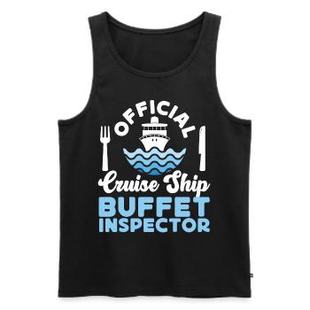 Cruise Ship Vacation Official - Männer Premium Bio Tank Top - Schwarz - Vorne - AI Model Male 178 light (178cm)