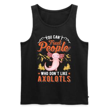 Axolotl Gift Tail Amphibian Axolotl - Men's Premium Organic Tank Top - black - Front - Michal (187cm)