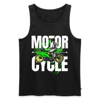 Moto Lifestyle / Moto / Moto motard - Débardeur bio Premium Homme - noir - Devant - Michal (187cm)